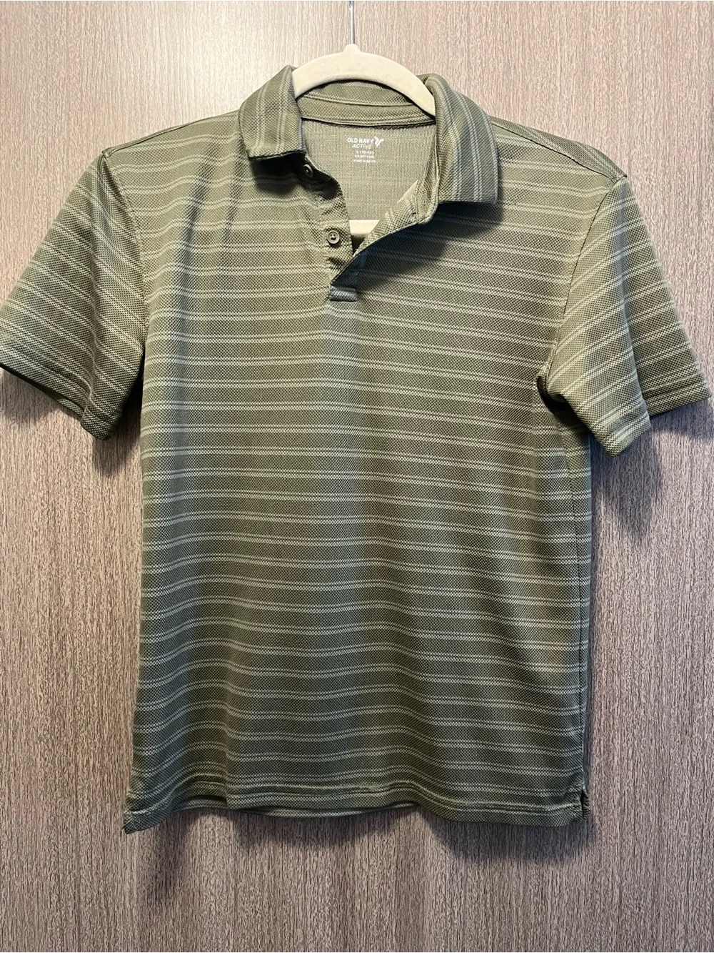 💰$2 SALE💰Olive Green Striped Polo